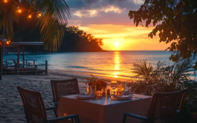 Dining on the beach Koh Samui