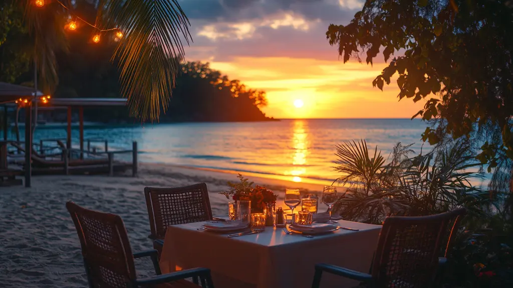 Dining on the beach Koh Samui