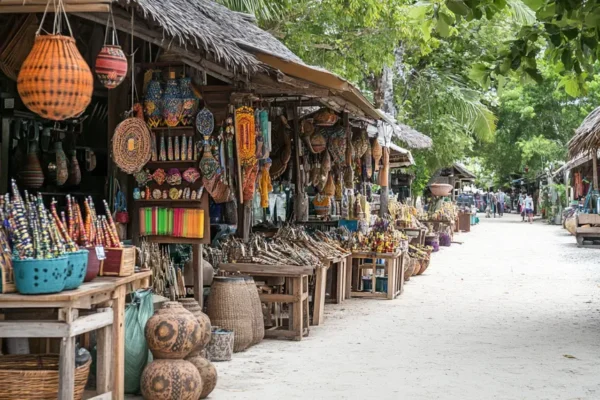 Local Market in Koh Samui for Traditional Crafts