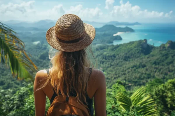 Overlooking mountains and island of Koh Samui