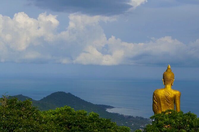 Army Jeep Jungle Safari and Elephant Freedom Rescue Centre Tour - Wat Teepangkorn and the Standing Buddha: 360° views as payoff