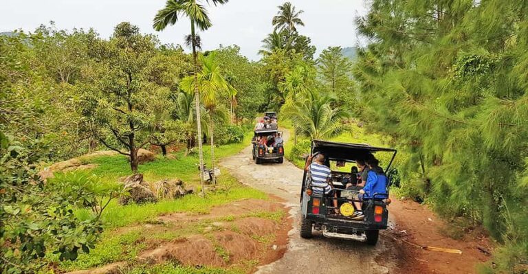 Jeep Tour Koh Samui Jungle Safari Full Day Adventure - Hotel pickup and the open-jeep ride reality