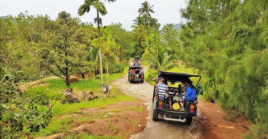 Jeep Tour Koh Samui Jungle Safari Full Day Adventure - Hotel pickup and the open-jeep ride reality