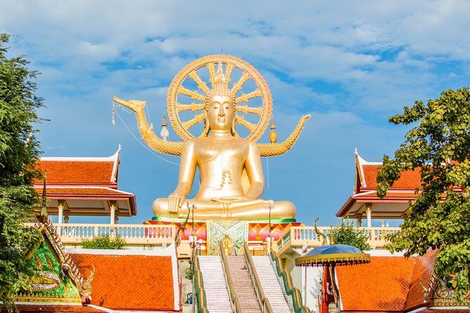 Ko Samui Full-Day Cultural Tour with Hotel Pickup and Drop Off - Wat Phra Yai Big Buddha: stairs, temple etiquette, and wide views