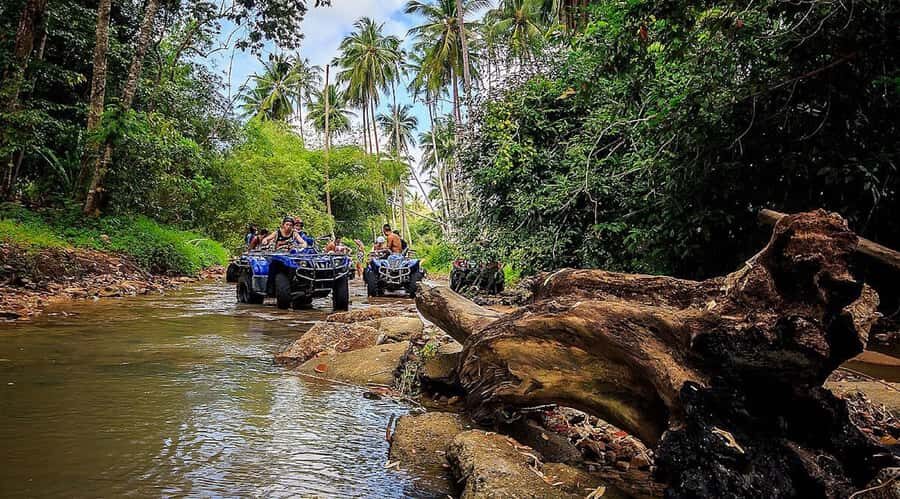 Koh Samui: ATV Quad Bike Safari Tour - The 1-hour Koh Samui option: viewpoints, jungle dirt, and a river taste