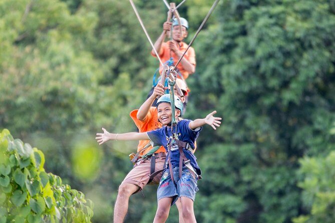 Lamai Viewpoint Zip lining with Cable Car and Panoramic View - Funny Fish Spa: the tickle you either love or laugh at