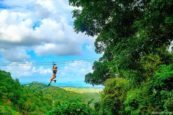 Zipline Ride on Koh Samui - Course details: 11 bases, 850 meters, and the beginner-to-thrill flow